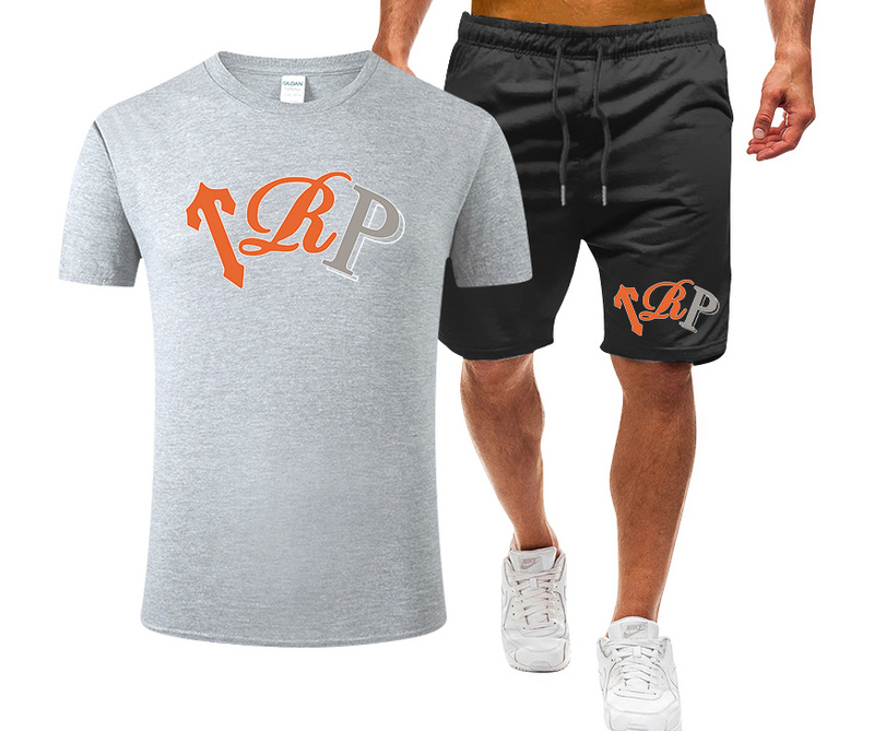 Hooded Ice Silk Short Sleeve T shirt Shorts Mens 2024 Summer New Trendy All Match Loose Leisure Sports Suit_voghion.com