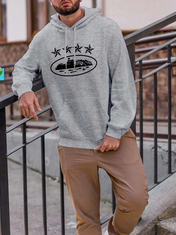 2024 Autunno e Inverno Nuovo Anti Fondo Fritto Colore Distressed Lavato Maglione con Cappuccio Uomo Moda Marchio Sottile Lavato Felpa con Cappuccio Uomo_voghion.com