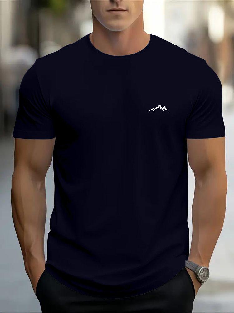 2024 Nouvelle Marque Haut De Gamme Mode D'été 100% coton T-shirt Imprimé Ample Haut Col Rond Extra Large Vêtements Pour Hommes Taille_voghion.com