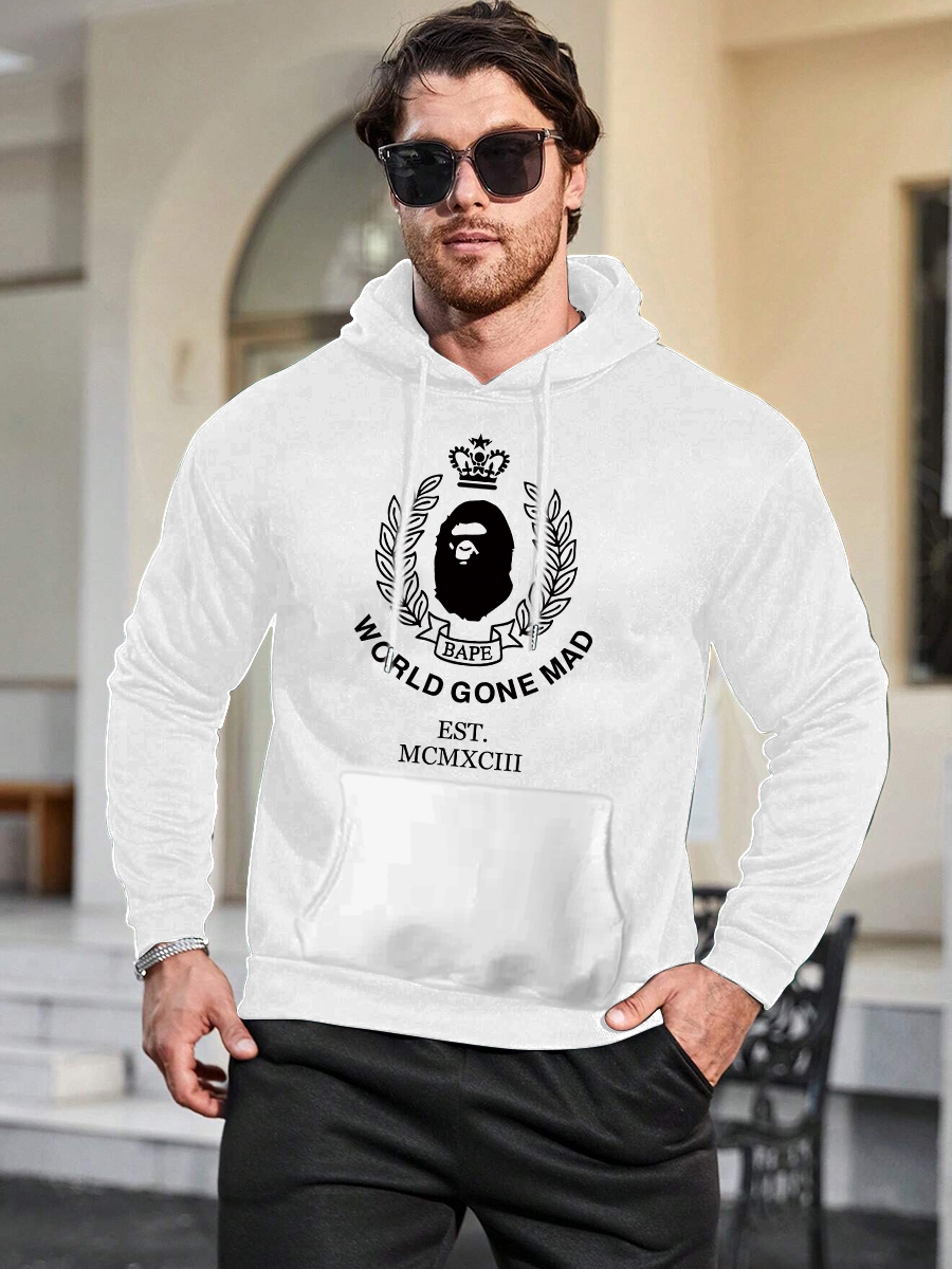 Export Letter Printed Hoodie Clothing Mens Hooded Sweatshirt Casual Pullover Autumn_voghion.com