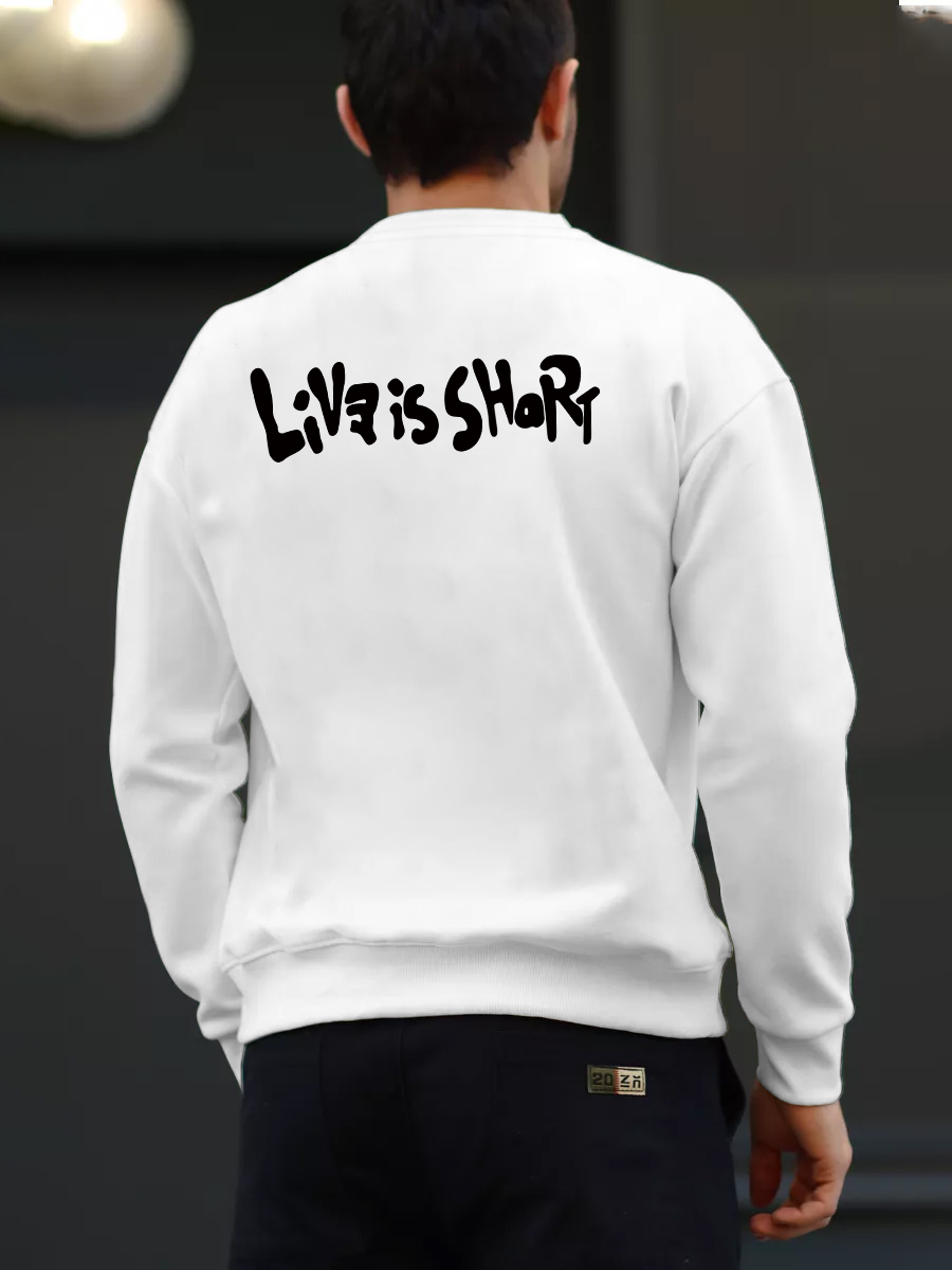 100% Cotton Terry Sweater Mens American Retro Solid Color Long Sleeve Crew Neck Sweater Mens and Womens_voghion.com