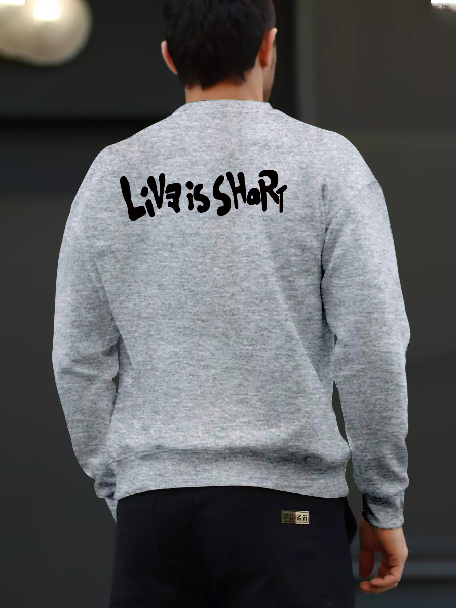 100% Cotton Terry Sweater Mens American Retro Solid Color Long Sleeve Crew Neck Sweater Mens and Womens_voghion.com