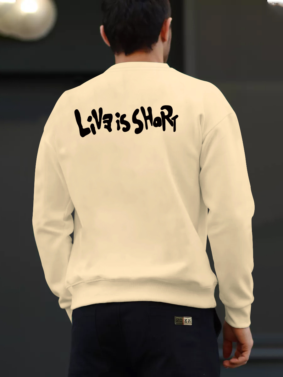 100% Cotton Terry Sweater Mens American Retro Solid Color Long Sleeve Crew Neck Sweater Mens and Womens_voghion.com