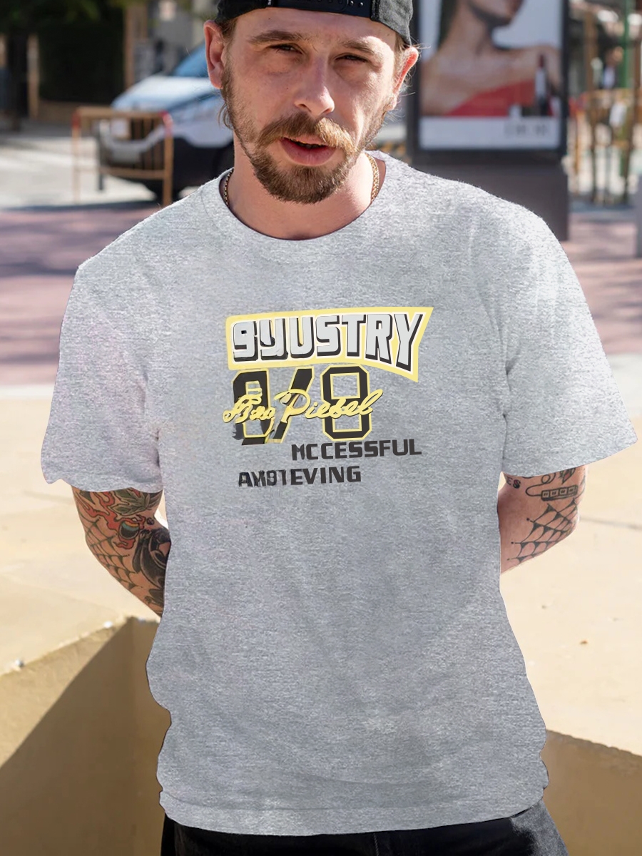 With Brand Logo 100% Cotton Summer Men Loose T-Shirts Casual Breathable Short Sleeves Fashion Outdoor High Street Top_viptrois.com