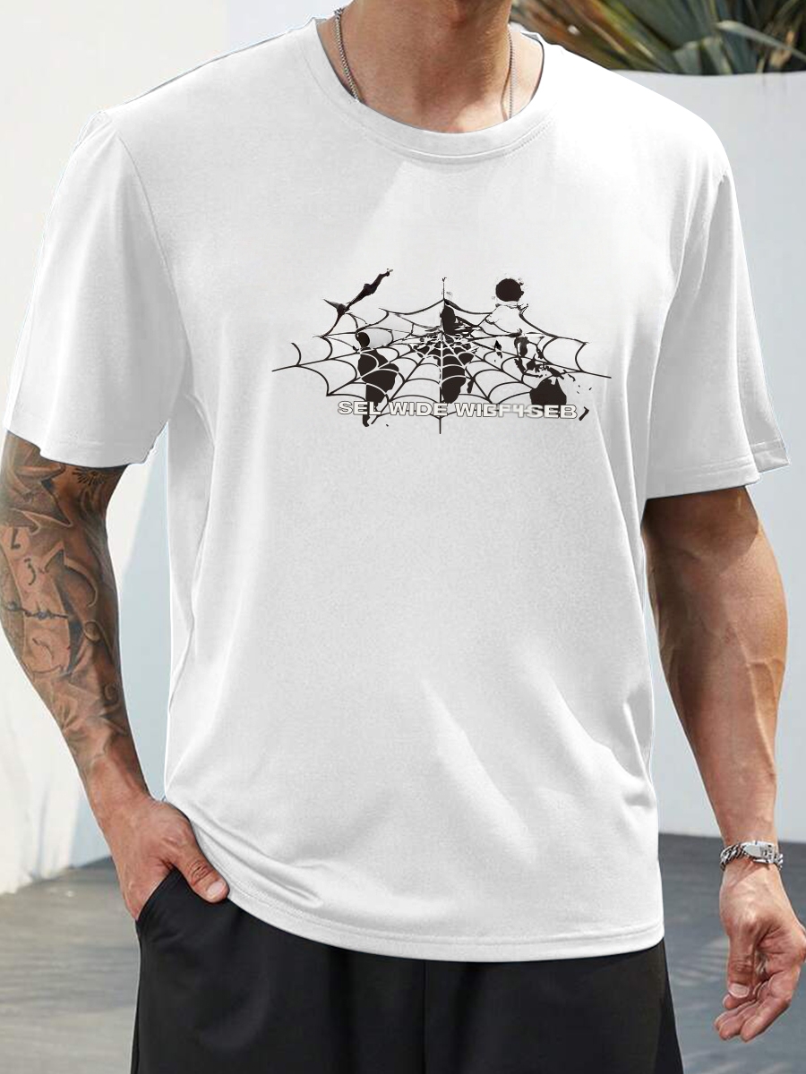 With Brand Logo 100% Cotton Summer Men Loose T-Shirts Casual Breathable Short Sleeves Fashion Outdoor High Street Top_viptrois.com