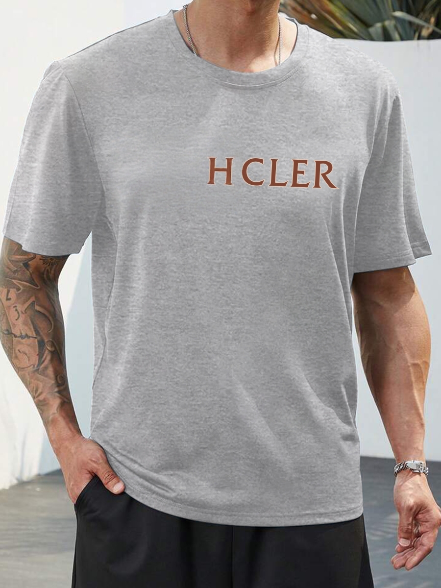 With Brand Logo 100% Cotton Summer Men Loose T-Shirts Casual Breathable Short Sleeves Fashion Outdoor High Street Top_viptrois.com