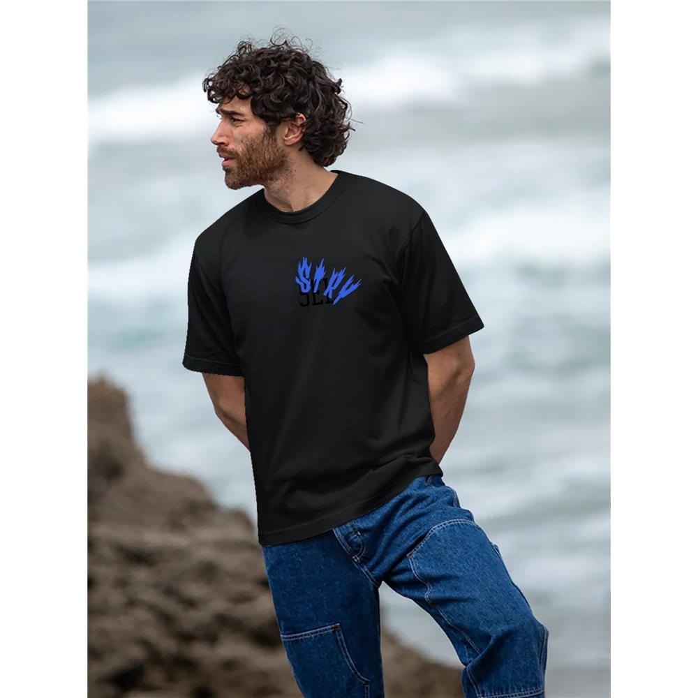 Mit Markenlogo 100 % Baumwolle Sommer Herren Lose T-Shirts Lässig Atmungsaktiv Kurze Ärmel Mode Outdoor High Street Top_voghion.com