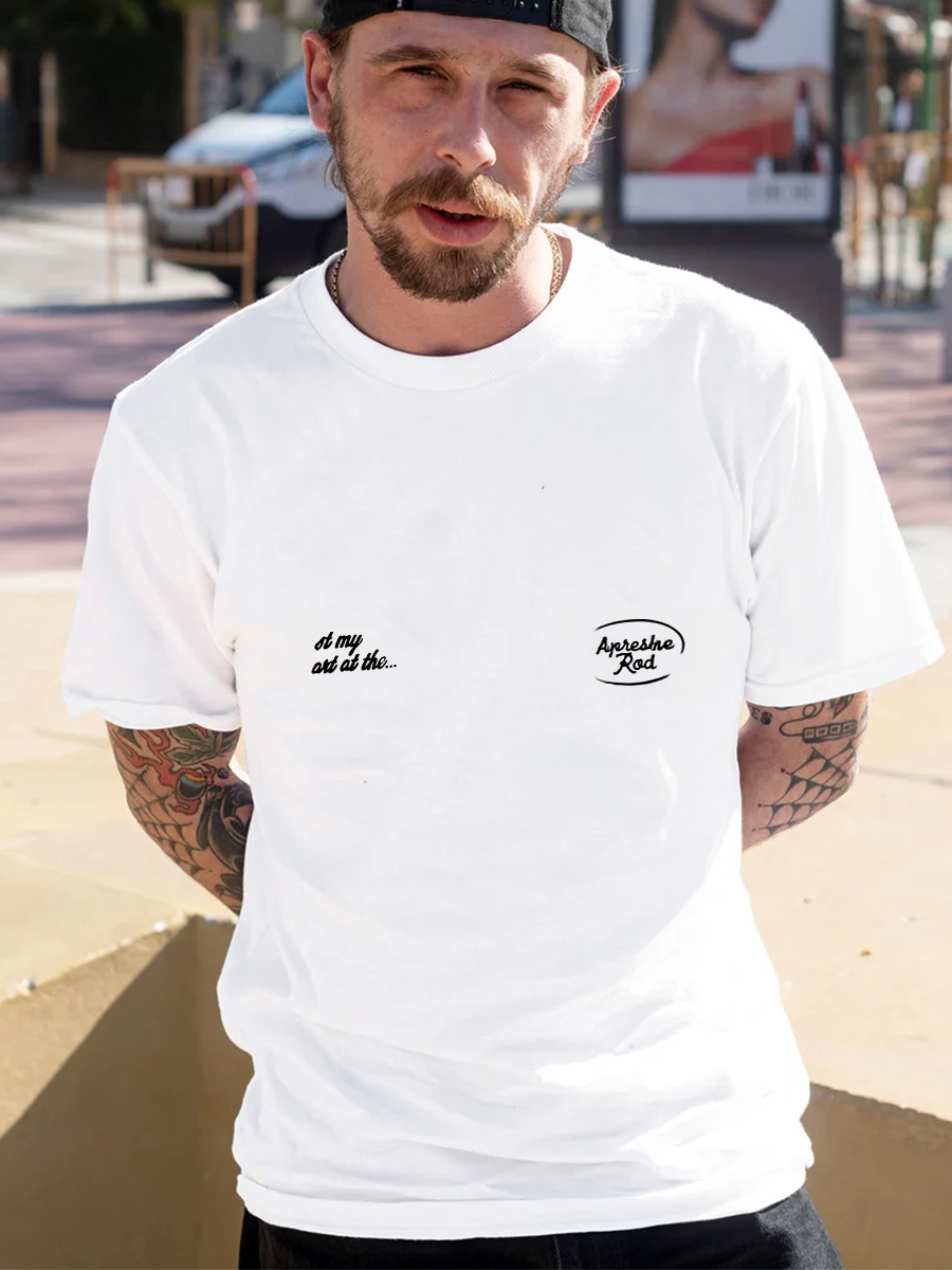 Men's Cotton T-shirt With Logo Breathable Casual Summer Top_voghion.com