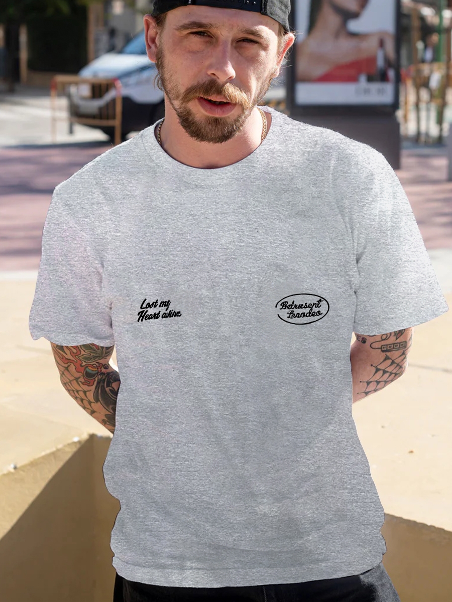 Men's Cotton T-shirt With Logo Breathable Casual Summer Top_voghion.com