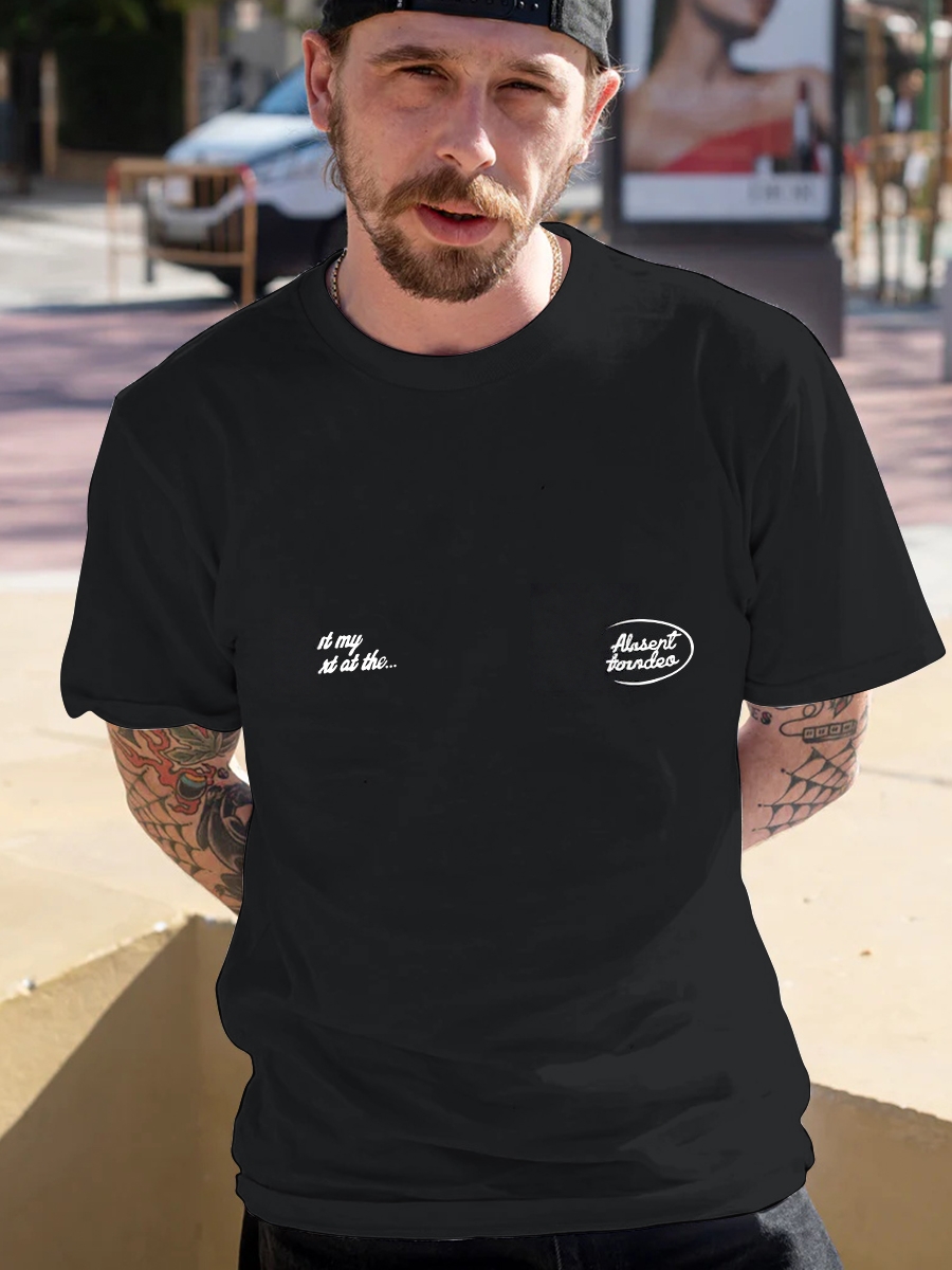 Men's Cotton T-shirt With Logo Breathable Casual Summer Top_voghion.com