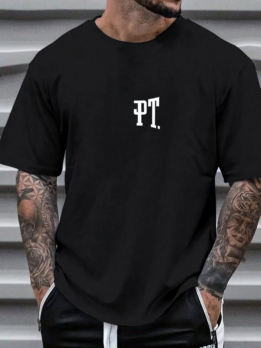 With Brand Logo 100% Cotton Summer Men Loose T-Shirts Casual Breathable Short Sleeves Fashion Outdoor High Street Top_viptrois.com