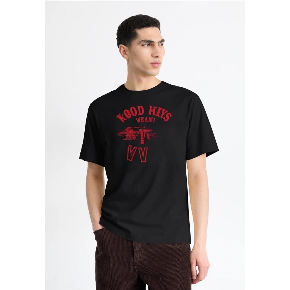 With Brand Logo 100% Cotton Summer Men Loose T-Shirts Casual Breathable Short Sleeves Fashion Outdoor High Street Top_viptrois.com