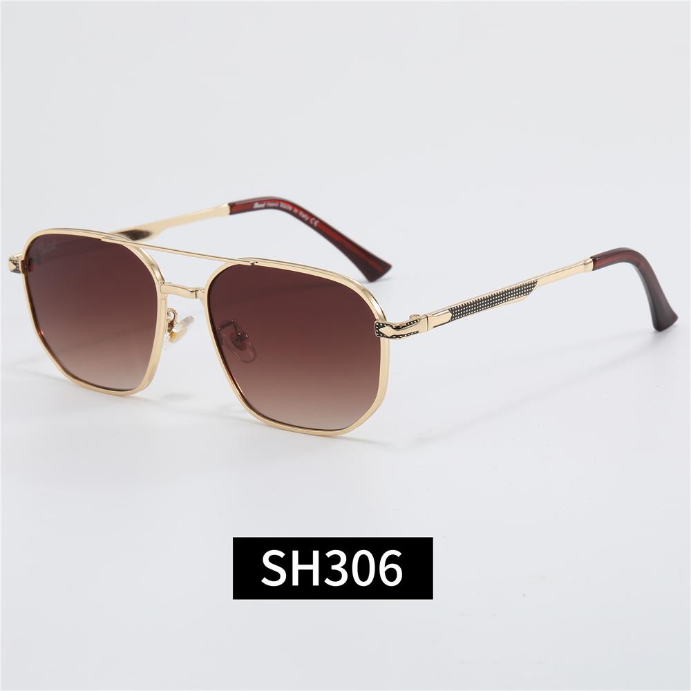 Luxury Women's Hexagon Sunglasses Full Frame Dark Shading Shades_voghion.com