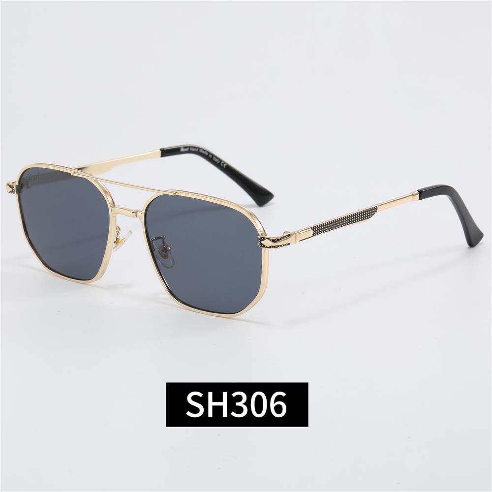 Luxury Women's Hexagon Sunglasses Full Frame Dark Shading Shades_voghion.com
